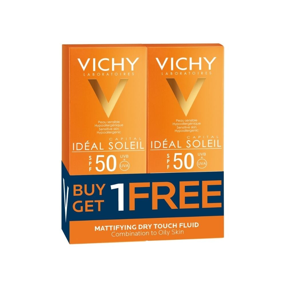 Vichy Ideal Soleil Mattifying Dry Touch Face Fluid SPF50+ BUY 1 GET 1 FREE 